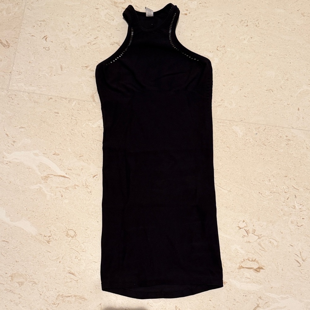 ALO Yoga Black Halter Mini Dress